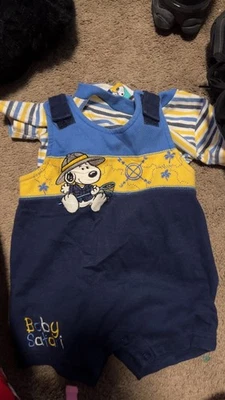 Raro traje vintage de safari para bebé Snoopy Foto 1 de 2