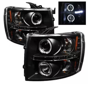 Spyder 5009494 for Chevy Silverado 1500 07-13 Projector Headlights LED Halo Blk - Picture 1 of 12