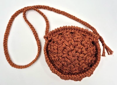 Maria La Rosa Arnica Irise Bronze Metallic Crochet Crossbody Shoulder Bag - Image 1 of 4