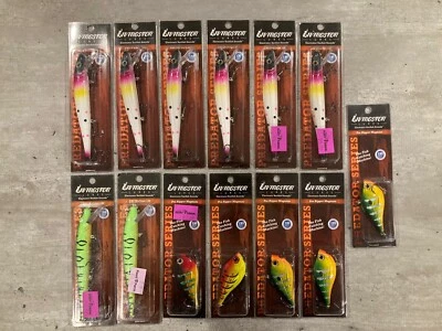 Lote de 13 señuelos Livingston - 8 EBS Walleye 136 y 5 EBS Pro Ripper Magnum - Nuevos Foto 1 de 4