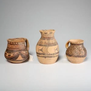 Ancient Chinese Neolithic Small Medium Pottery Vase Vessels 3000 BCE 3pc C - Picture 1 of 7