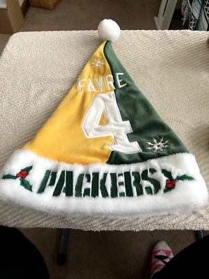 Usado RARO Green Bay Packers #4 Brett Favre Sombrero de Navidad Foto 1 de 4