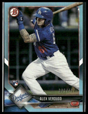 Alex Verdugo #72 2018 Bowman Sky Blue 306/499 Rookie - Image 1 of 2