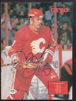 Joel Otto Autographed 8x11 Magazine Photo Calgary Flames PSA/DNA - Image 1 of 3