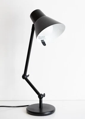Vintage 21 in. Black Adjustable Arm Desk Lamp with Metal Shade - Unknown Maker - Image 1 of 4