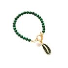 Naturel Vert Feuille Perle Chakra Guérison Cristal Gemme Bracelet Cadeau