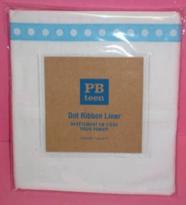 Pottery Barn Teen Kids Dot Ribbon Basket Storage Liner Protector Underbed Blue - Picture 1 of 6