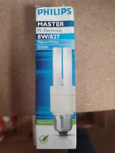 Philips Master PL-Electronic 8W ES 8 Watt 15,000 hrs Warm White = 40W 827 - Picture 1 of 2