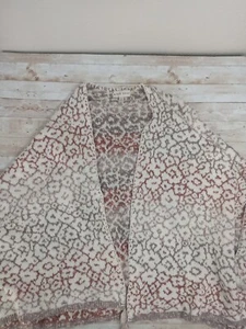 Knox Rose Sz S Open Front Cardigan Sweater Waterfall Draped Boho Cream - Picture 1 of 4