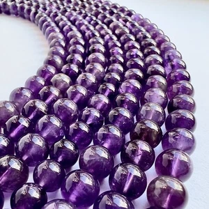 Amethyst Edelstein Perlen Strang 6mm Halbedelstein Lose Perlen Schmuckherstellun - Bild 1 von 8