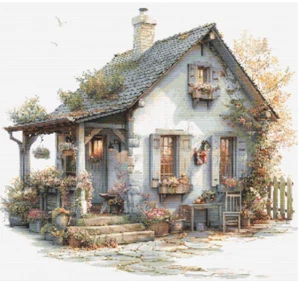 Country Cottage Collection #3 Cross Stitch Pattern Needlework Embroidery - Picture 1 of 2