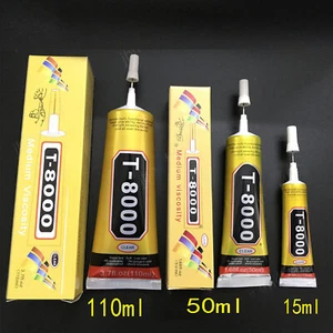 15/50/110ml T8000 Glue Needle Point Drill Phone Screen Repair Glass Jewelry Glue - Picture 1 of 10