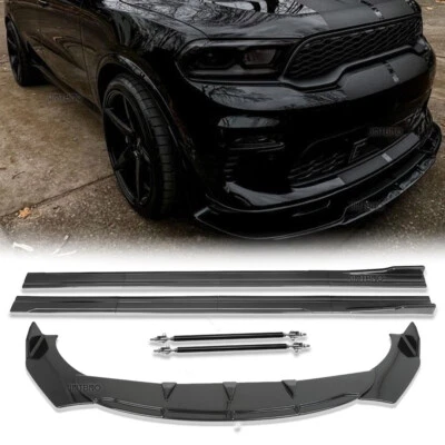 Alerón labial de parachoques delantero + faldón lateral de 86,6"" + varillas de estructura para Dodge Durango SXT RT Foto 1 de 4