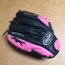 Rawlings FP22SB 12" Fast Pitch Softball Glove Black & Pink R-H Thrower EUC AR103