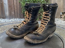 White's Smokejumper Firefighting Logger Leather Boots Men's Size 10.5 D