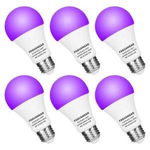 LED Black Light Bulb,9W(75Watt Equivalent) A19 UV Bulb,120V,UVA Level 390-400... - Picture 1 of 7