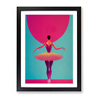 Pop Art Ballerina No1 Wall Art Print Framed Canvas Picture Poster Decor