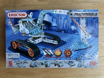 ERECTOR Multimodels Construction Set NEW 250+ Parts 15 Models #83 6515E - Image 1 of 4