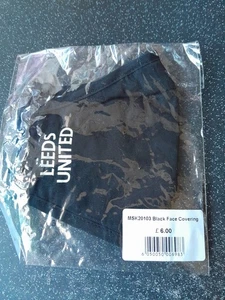 LEEDS UNITED Official Black Face Mask - Picture 1 of 3