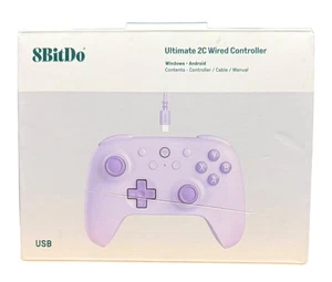 8BitDo Ultimate 2C Wired Controller Purple - NEW Open Box - Picture 1 of 2