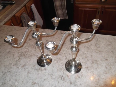 Candelabro vintage Gorham New Port plateado 3 luces YB586 Foto 1 de 4