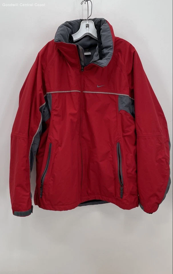 Nike Men's Red 3 in 1 Windbreaker Fleece Jacket - Size L - Image 1 of 4