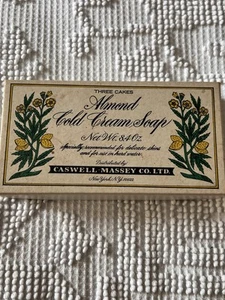 Vintage CASWELL-MASSEY Co. LTD Three Cakes Almond Cold Cream Soap Bars Sealed - Picture 1 of 7