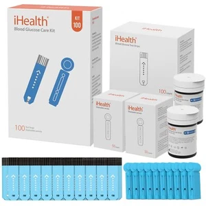 Blood Glucose Test Strips 100 Count, Lancets for Diabetes Management 100 Coun... - Picture 1 of 6