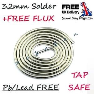 BRATEN SANITÄR LÖT mit KOSTENLOSEM FLUSSMITTEL 3,2 mm ZINNDRAHT BLEIFREI HAHNSICHERES KUPFERROHR - Bild 1 von 5
