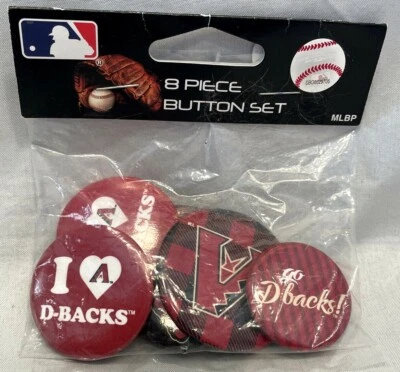 Arizona Diamondbacks MLB 8 Piece Button Set Collector Fan Pins - Image 1 of 3