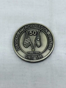 Lonsdale MN 50 YEAR AMERICAN LEGION MEDAL 1949- 1999 BRONZE Medallion Unit 586 - Picture 1 of 6
