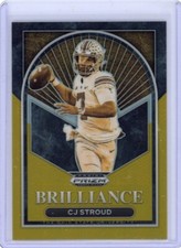 2023 Prizm Draft Picks CJ Stroud #BR-17 Brilliance Gold #'d 7/10 Jersey Match!