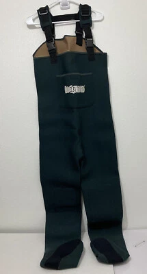 Vintage Hodgman All Purpose Neoprene Waders size Small Green Removable suspender - Image 1 of 4