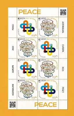 Azerbaiyán 2023 * EUROPA * Paz - el valor más alto de la humanidad * Hoja * MNH Foto 1 de 2