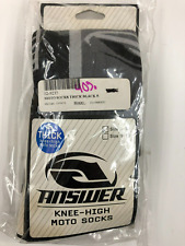 New Answer Racing Knee Sock Gray/Black Size 5-9 Thick