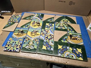22 Pc Antique Ramos Rejano Sevilla , DON QUIXOTE Tiles Espana Spain - Picture 1 of 12