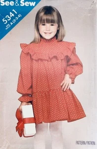 Butterick Vintage Pattern 5341 | Girls Old Fashioned Dress | Sizes 2 3 4 UNCUT - Picture 1 of 3