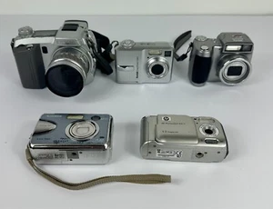 Minolta Kodak Fujifilm Digital Camera Lot of 5 Dimage 5 For Parts or Repair Only - Picture 1 of 16