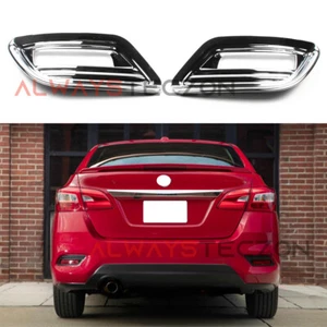 Parachoques trasero cromado para Nissan Sentra 2016-2019 cubierta antiniebla accesorios de moldura - Imagen 1 de 9