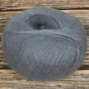 Silk Mohair Italian Fluffy (Dyed Blue Grey) 50g 400m Wool Knitting Lace 2 ply - Picture 1 of 2