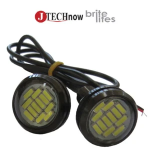 2x 15W 12 SMD LED Blanco Ojo de Águila Reversa Retroceso Funcionamiento Diurno Bombilla - Imagen 1 de 7