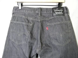 Levis Jeans Mens 33X30 act 31x28 Gray Straight Black Label Workwear Lightweight - Picture 1 of 8