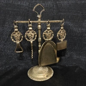 Juego de herramientas vintage de 5 piezas de latón para chimenea y abrebotellas ~ Mini - Imagen 1 de 8