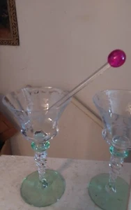 2 Gorgeous Crystal Inscribed Glasses! - Picture 1 of 5