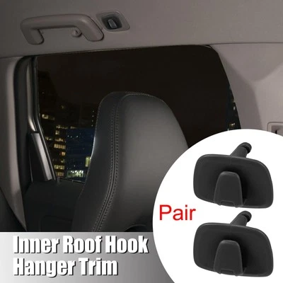 1 par de molduras de gancho de techo interior negro para Volvo S90 V90 17-21 XC40 XC60 18-21 Foto 1 de 4