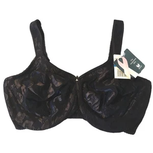 Wacoal The Awareness Vollfigur-BH Übergröße 36DDD #85567 schwarz Jacquard neu mit Etikett - Bild 1 von 13