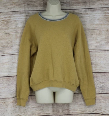 Project Social T LA Mujer Talla Mediana Pullover Cuello Redondo Raglán Sudadera Dorada Foto 1 de 4