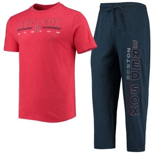 Men's Concepts Sport Navy/Red Boston Red Sox Meter Top and Pants Sleep Set - Picture 1 of 5