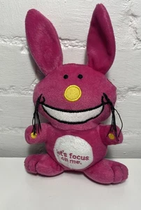2009 It’s Happy Bunny Jim Benton Pink Let’s Focus On Me Stofftier Plüsch - Bild 1 von 7