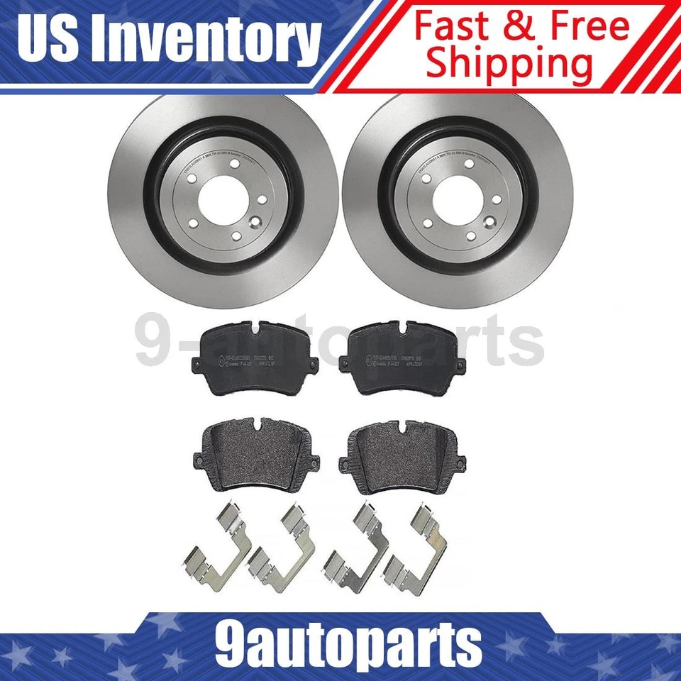 Kit de freio traseiro Brembo rotores pastilhas de freio para 2013-2018 Land Rover Range Rover - Imagem 1 de 4